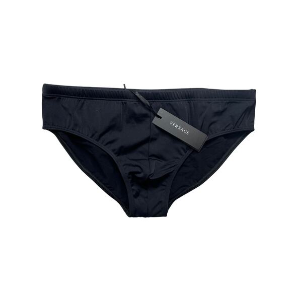 5-11 VERSACE NWT Men's Speedo Spell Out Logo Black Size 6 XL/US36/EU52 - Picture 2 of 8